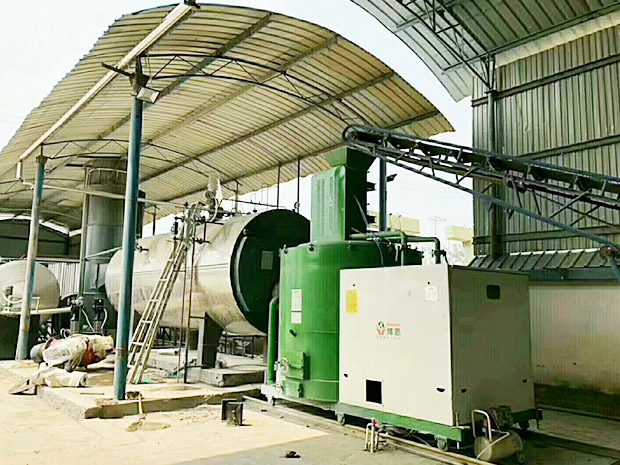 480萬大卡-木片燃燒機-配套燃氣鍋爐用于蒸汽磚生產-云南保山