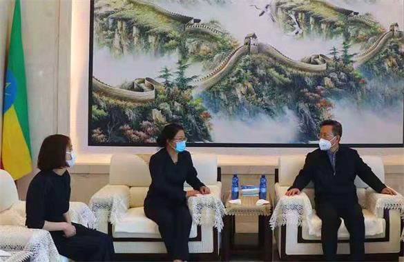 中国驻埃塞俄比亚大使赵志远一行莅临 埃塞三圣药业检查指导
