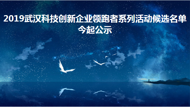 2019武汉科技创新企业领跑者系列活动候选名单今起公示