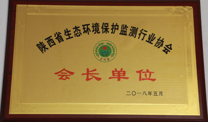 陕西省生态环境保护监测行业协会会长单位